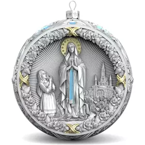 Set of 6 silver Christmas balls "Orthodox"